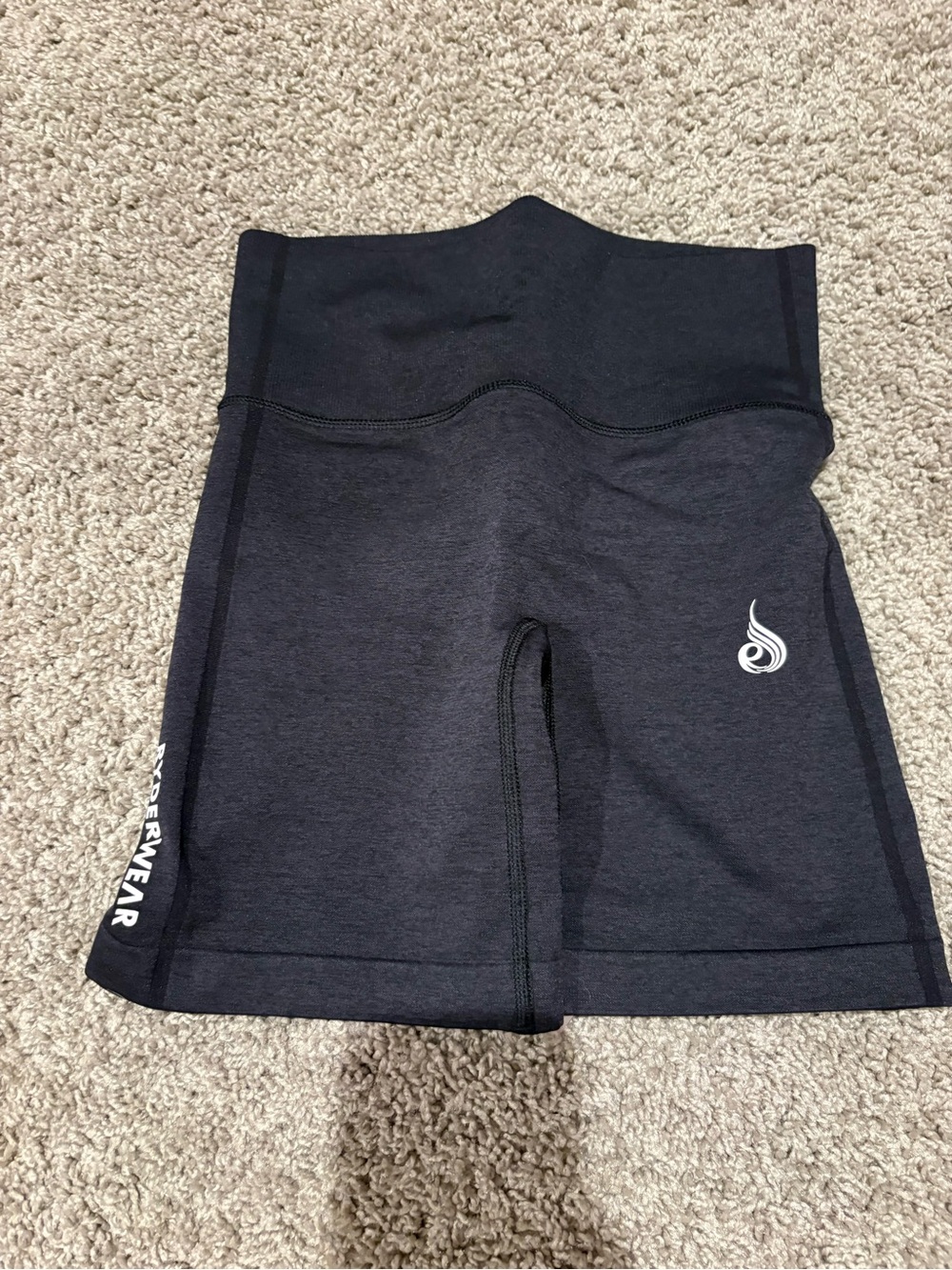 Ryderwear Black High-Waist Athletic Bike Shorts